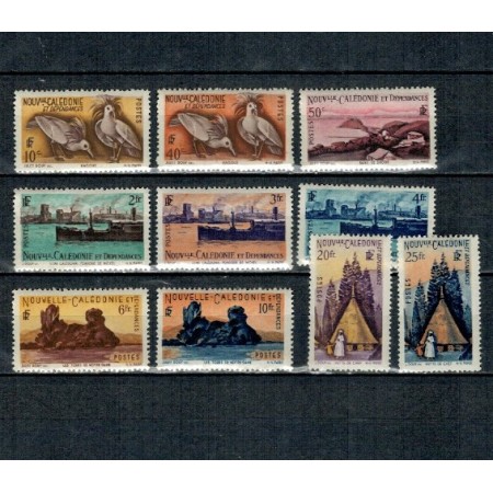 New Caledonia 1948 - Uzuale, motive locale, serie neuzata incompleta