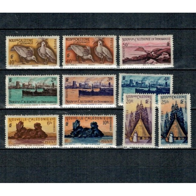New Caledonia 1948 - Uzuale, motive locale, serie neuzata incompleta