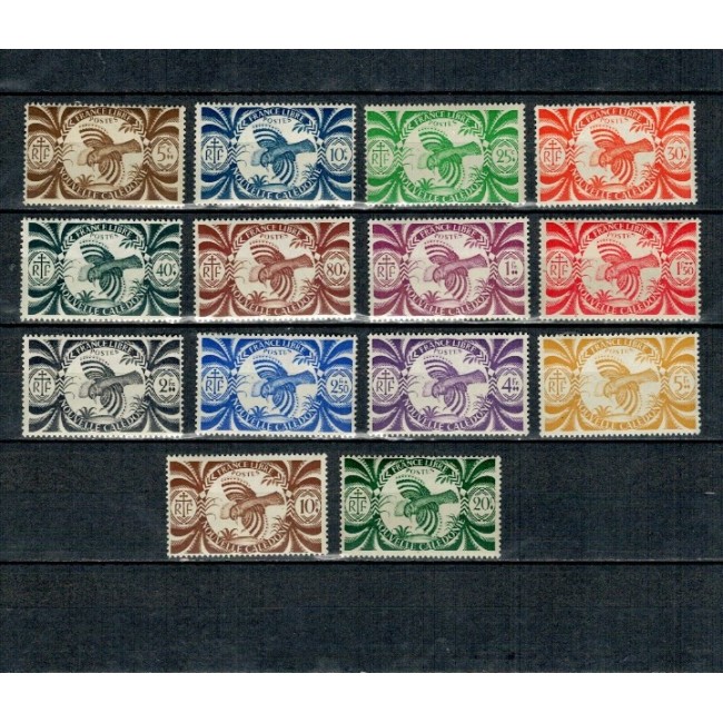 New Caledonia 1942 - Franta Libera, pasarea kagu, serie neuzata