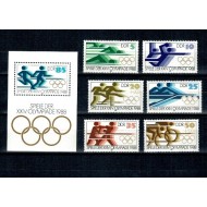 DDR 1988 - Jocurile Olimpice, sport, serie si colita neuzata