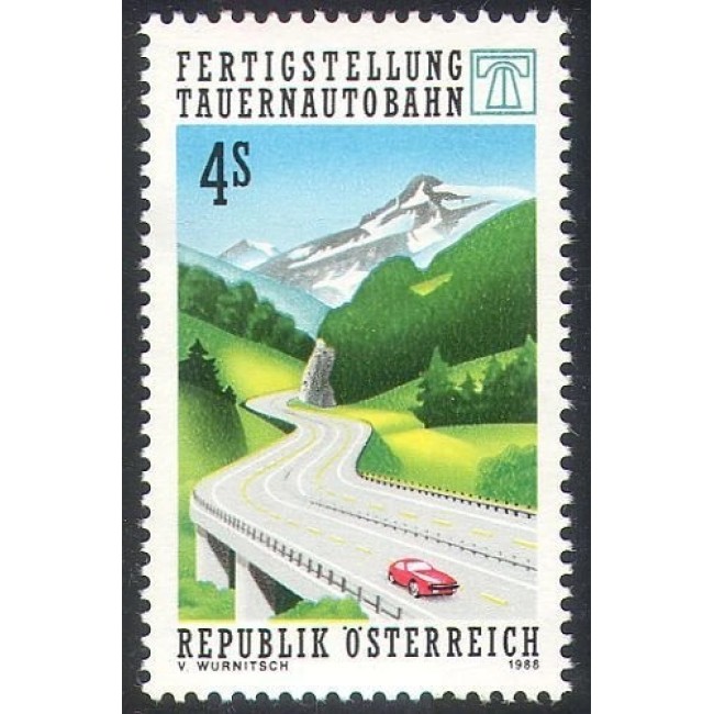 Austria 1988 - Autostrada, munti, neuzat