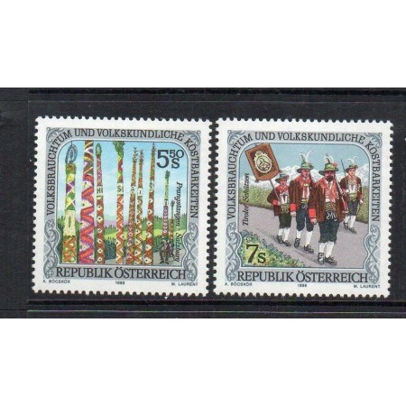 Austria 1996 - Obiceiuri populare, serie neuzata