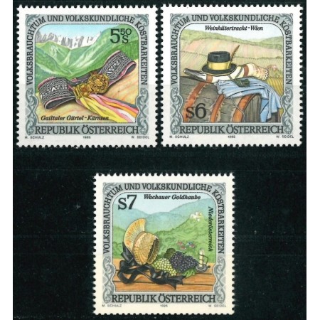 Austria 1995 - Obiceiuri populare, costume, serie neuzata