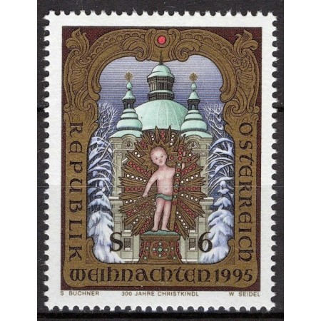 Austria 1995 - Crăciun, arta, neuzat