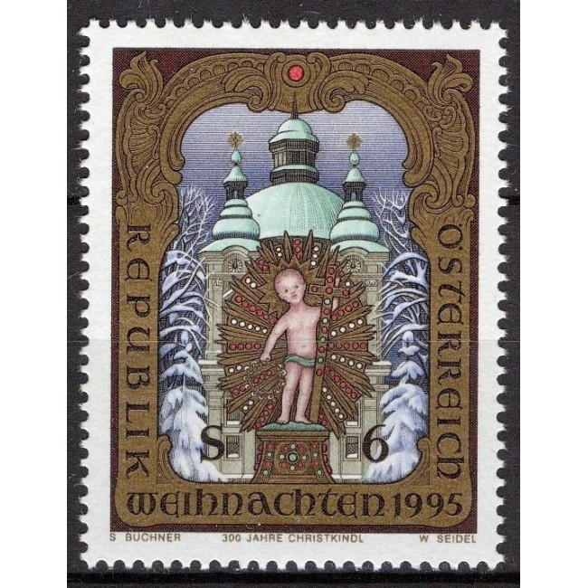 Austria 1995 - Crăciun, arta, neuzat