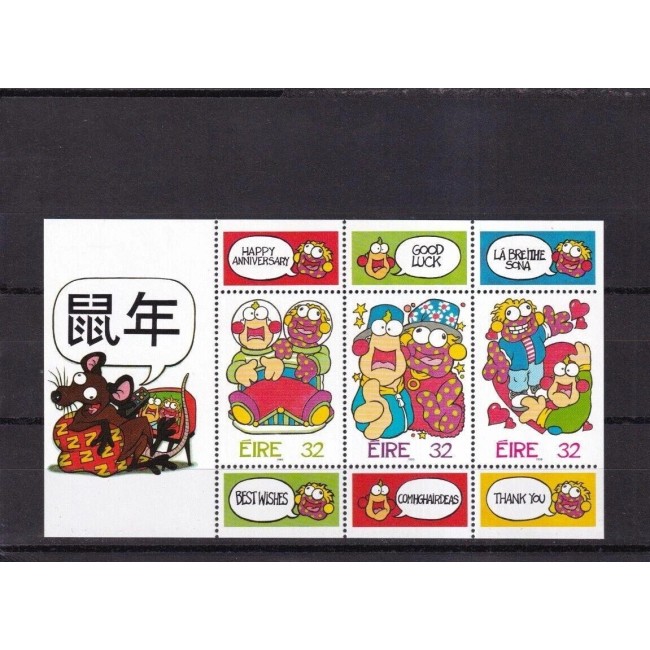 Irlanda 1996 - Greeting stamps, colita neuzata