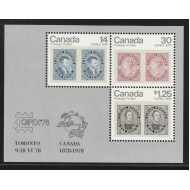 Canada 1978 - Timbru pe timbru, Capex, colita neuzata