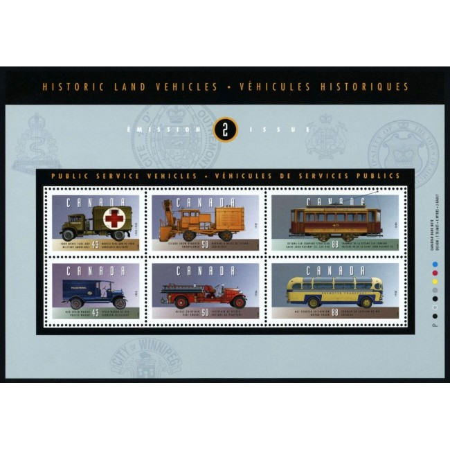 Canada 1995 - Vehicule istorice, bloc neuzat
