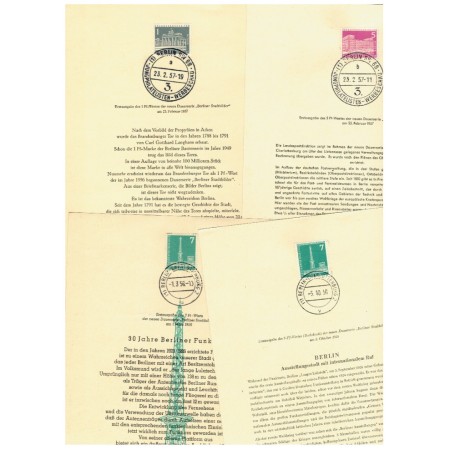 Berlin 1956 - Uzuale, vederi din Berlin, set ETB cu stampile prima zi Berlin, cota peste 300EUR