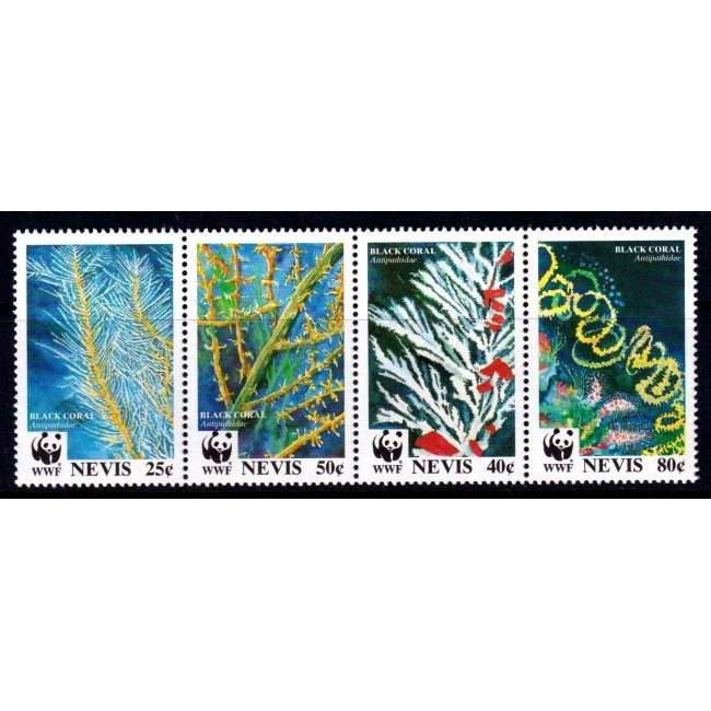 Nevis 1994 - Corali, fauna WWF, serie neuzata
