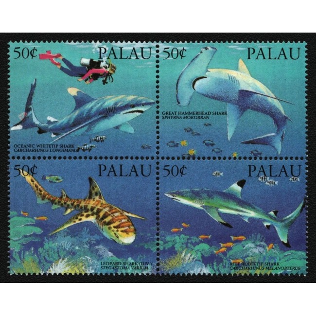 Palau 1993 - Rechini, fauna marina, serie neuzata