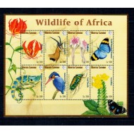 Sierra Leone 1995 - Fauna din Africa, minicoala neuzata