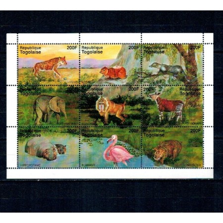 Togo 1995 - Fauna, animale, minicoala neuzata