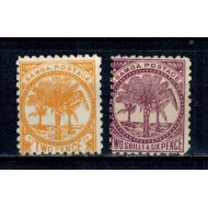 Samoa 1897 - Uzuale 2p, 2'6 Sh'P nestampilate