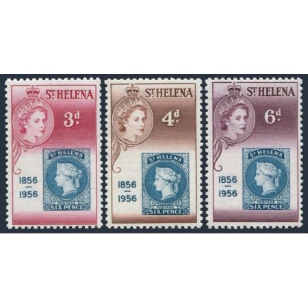 St. Helena 1956 - Timbru pe timbru, serie neuzata