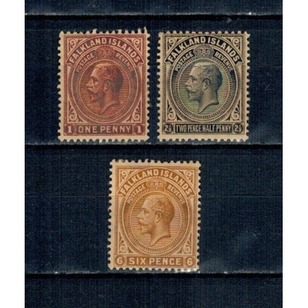 Falkland Islands 1912 - Uzuale Regele George V, nestampilate