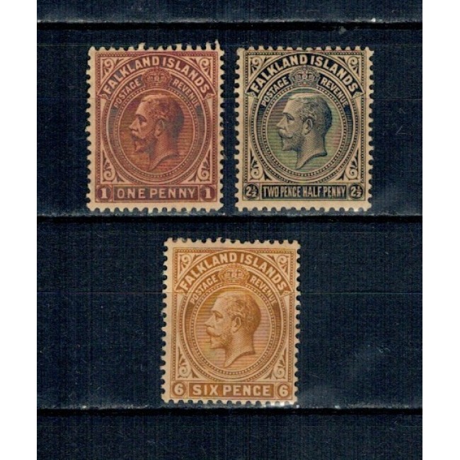 Falkland Islands 1912 - Uzuale Regele George V, nestampilate