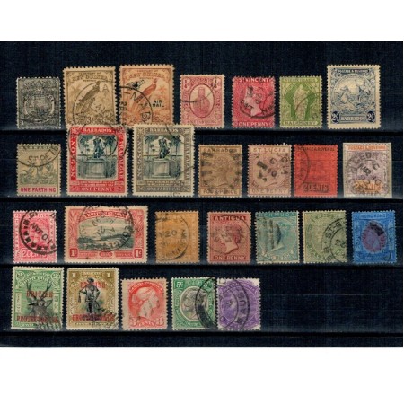 Colonii britanice - Lot timbre vechi, stampilate