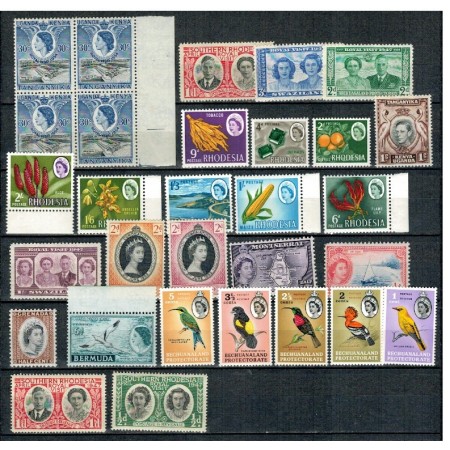 Colonii britanice - Lot timbre vechi neuzate