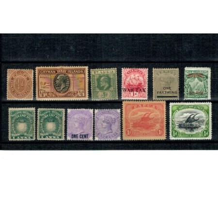 Colonii britanice - Lot timbre vechi, nestampilate