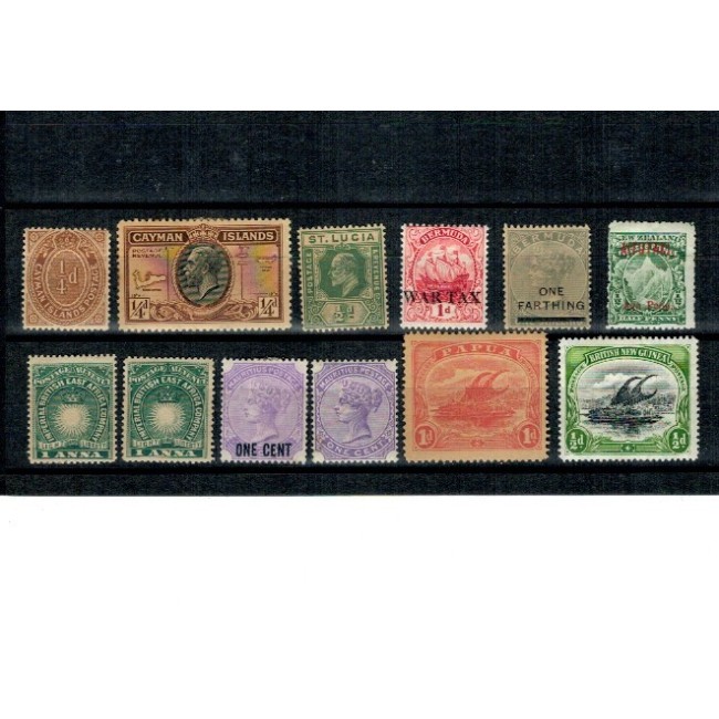 Colonii britanice - Lot timbre vechi, nestampilate