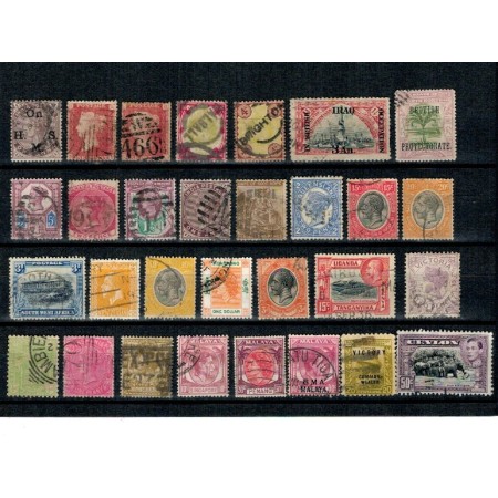 Marea Britanie si colonii - Lot timbre vechi, stampilate