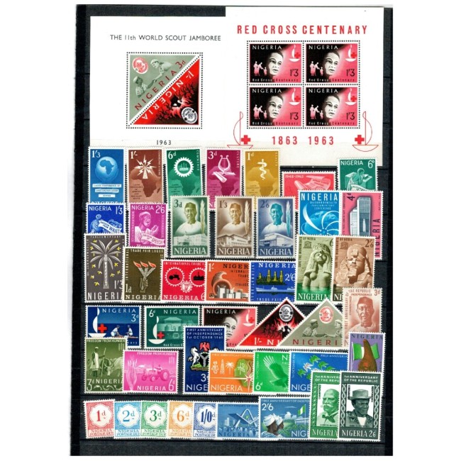 Nigeria - Lot timbre vechi, neuzate
