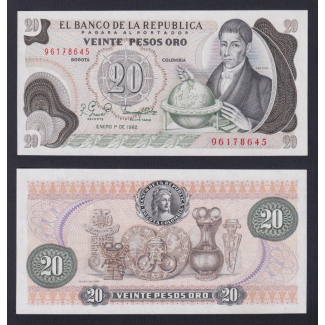 Columbia 1982 - 20 pesos UNC