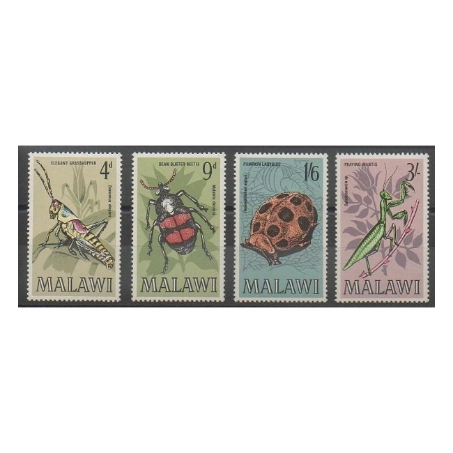 Malawi 1970 - Insecte, fauna, serie neuzata