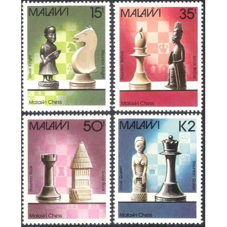 Malawi 1988 - Figurine de șah, serie neuzata