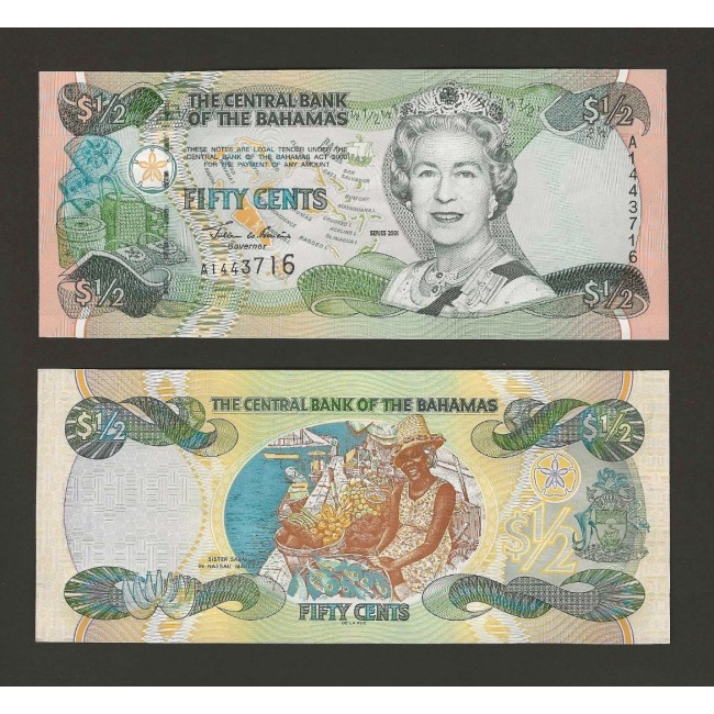 Bahamas 2001 - 50 cents UNC