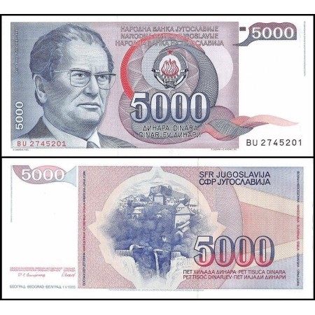 Iugoslavia 1985 - 5000 dinara UNC