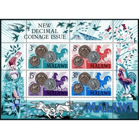 Malawi 1971 - Noile monede, bloc neuzat