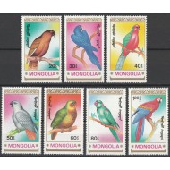 Mongolia 1990 - Papagali, serie neuzata