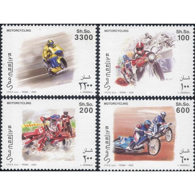 Somalia 2003 - Motociclete, motociclism, serie neuzata