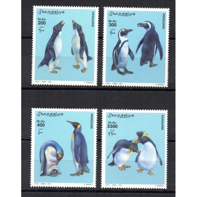 Somalia 2001 - Pinguini, fauna,  serie neuzata