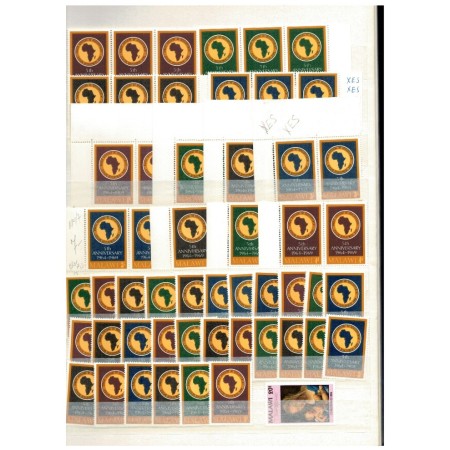 Malawi - Colecție timbre neuzate in clasor, cu dubluri