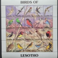 Lesotho 1992 - Păsări, fauna, minicoala neuzata