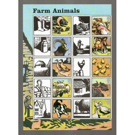 Marea Britanie 2005 - Animale de ferma, serie neuzata, din bloc