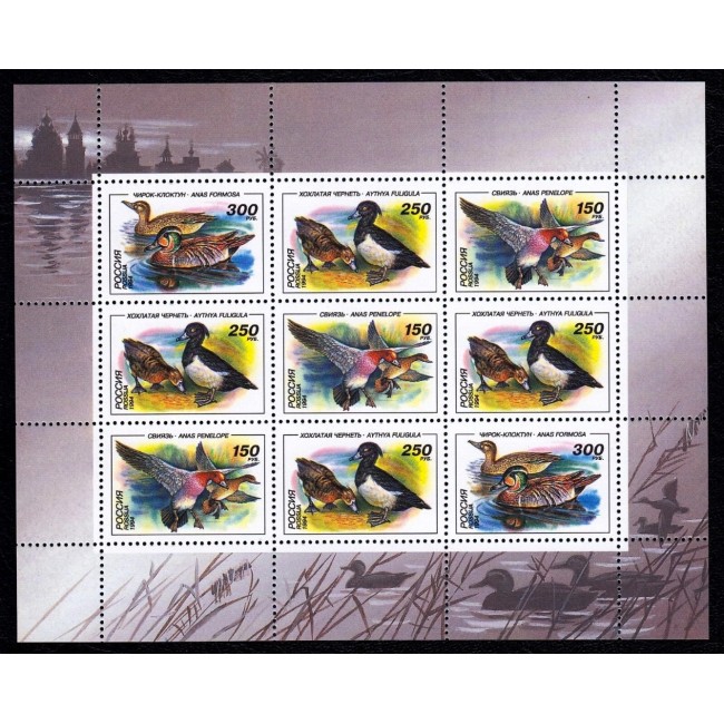 Rusia 1994 - Păsări, rate, minicoala neuzata