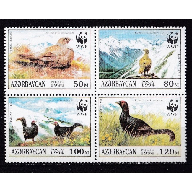 Azerbaijan 1994 - Fauna WWF, păsări, serie neuzata