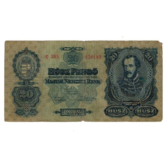 Ungaria 1930 - 20 pengo, uzat