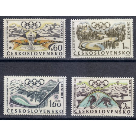 Cehoslovacia 1968 - Jocurile Olimpice de iarna, sport, serie neuzata