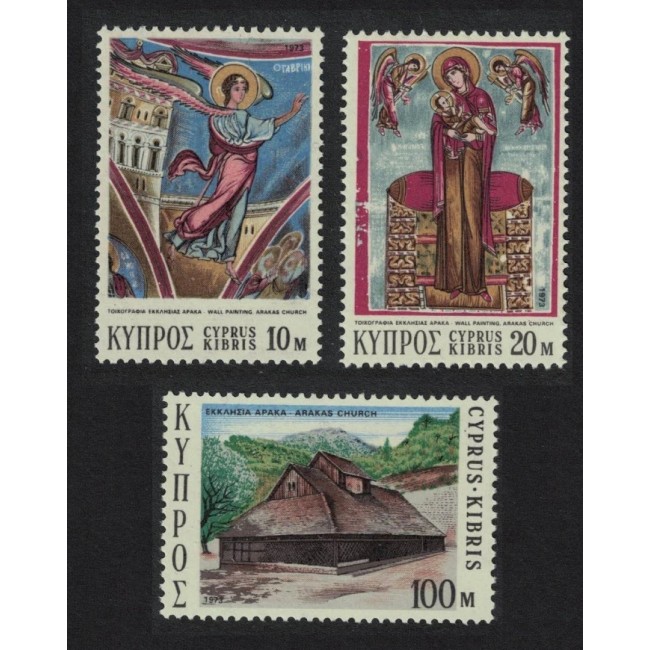 Cipru 1973 - Crăciun, picturi, arta, serie neuzata