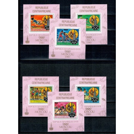 Centrafricaine Republic 1981 - Jocurile Olimpice, supratipar medaliați, serie colite neuzate