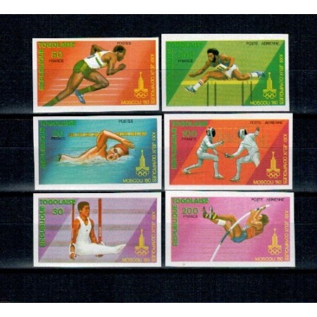 Togo 1980 - Jocurile Olimpice de vara, sport, serie nedantelata neuzata