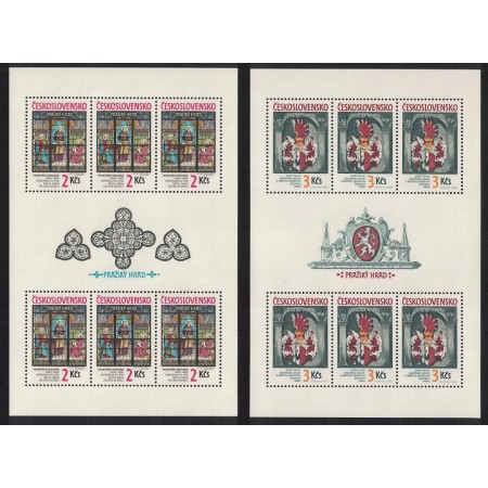 Cehoslovacia 1987 - Castelul Praga, vitralii, serie minicoli neuzate