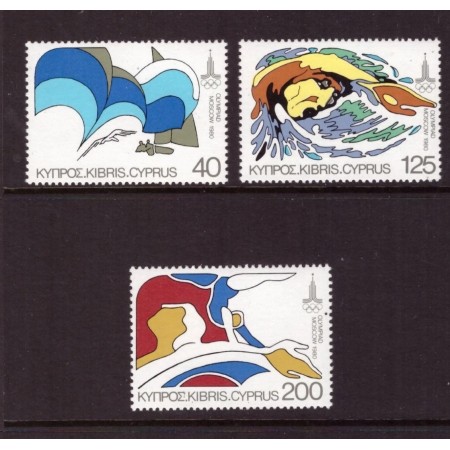 Cipru 1980 - Jocurile Olimpice, sport, serie neuzata