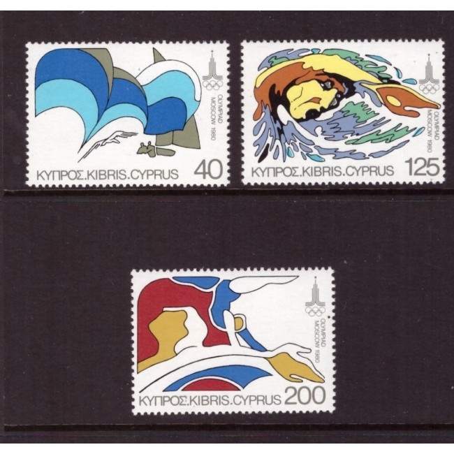 Cipru 1980 - Jocurile Olimpice, sport, serie neuzata