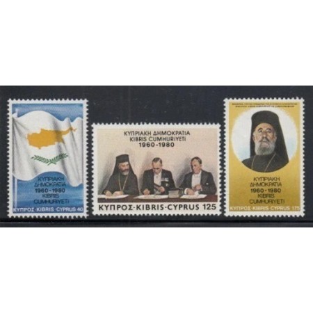 Cipru 1980 - Aniversarea republicii, personalități, serie neuzata